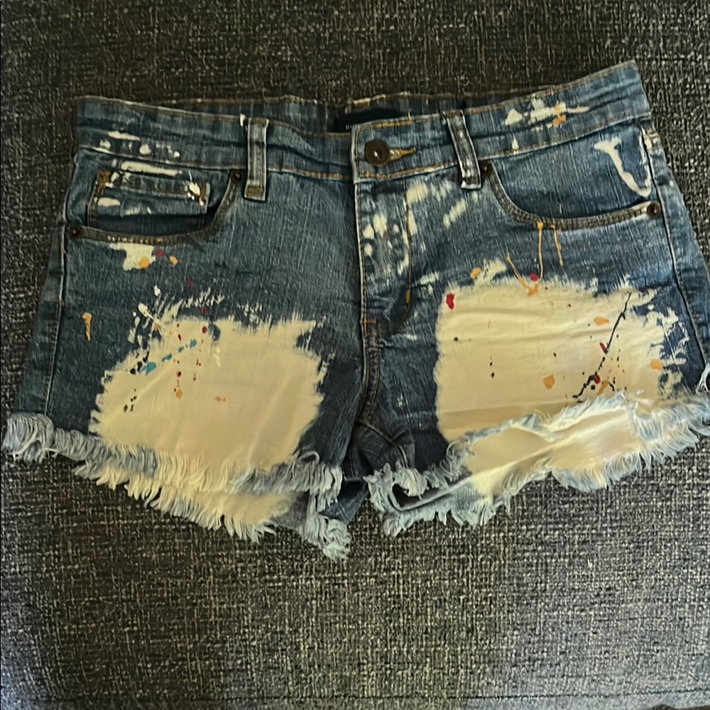 Butter Denim Paint-Splatter kids Shorts